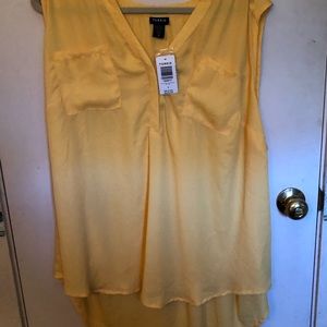 Torrid Yellow Sleeveless Top Brand New with tags